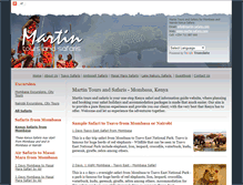 Tablet Screenshot of martin-safaris.com